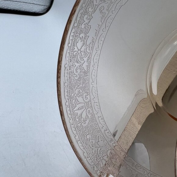 Fostoria Amber #273 Royal Glass Etched Saucer Saucers 1922-33 Lady Leg 869 Opti - Picture 2 of 8